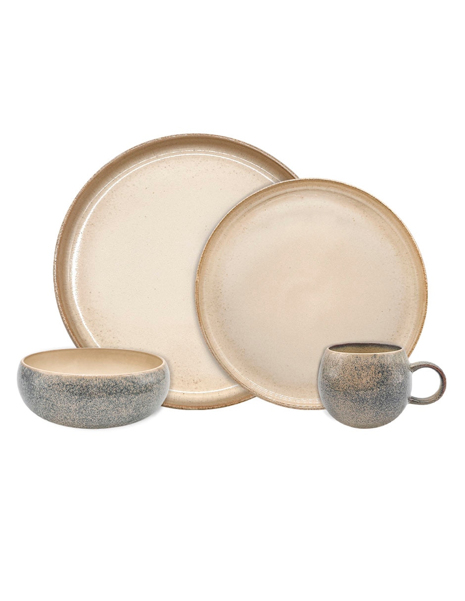 Vajilla cerrada Rustic de cerámica para 4 personas Vajilla cerrada Rustic de cerámica para 4 personas