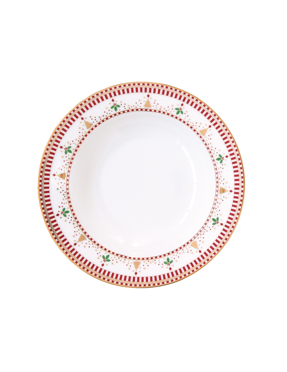 Plato sopa navideño de cerámica 1