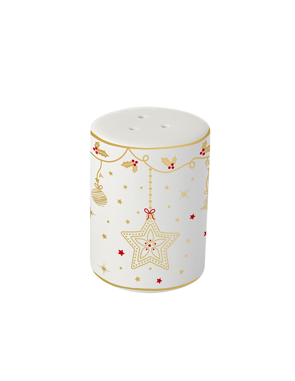Set salero y pimentero christmas lights de porcelana 5