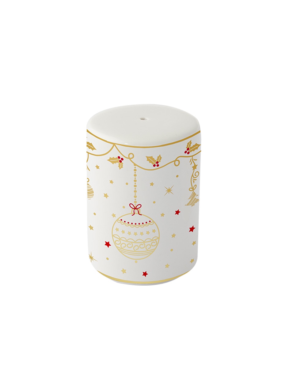 Set salero y pimentero christmas lights de porcelana 4