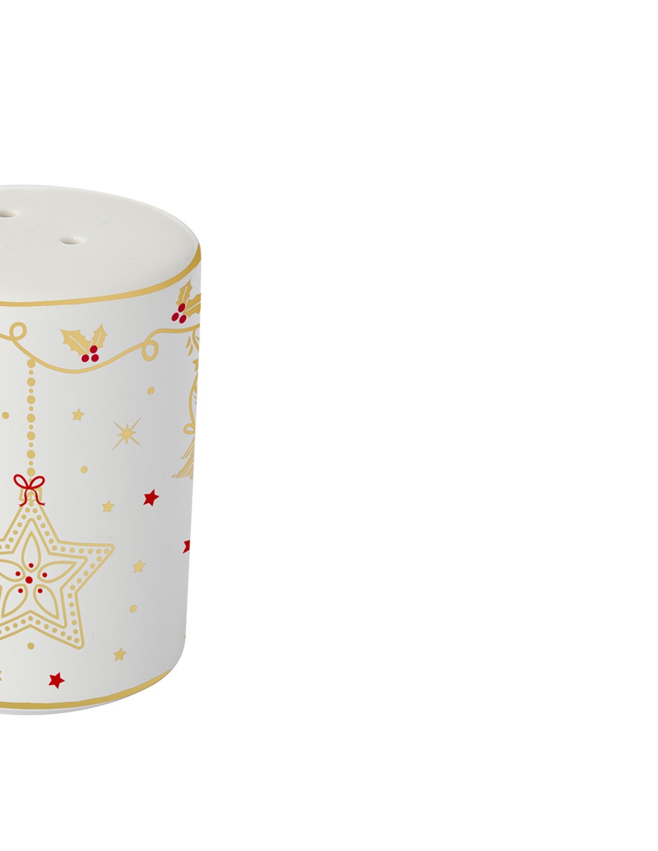 Set salero y pimentero christmas lights de porcelana 3