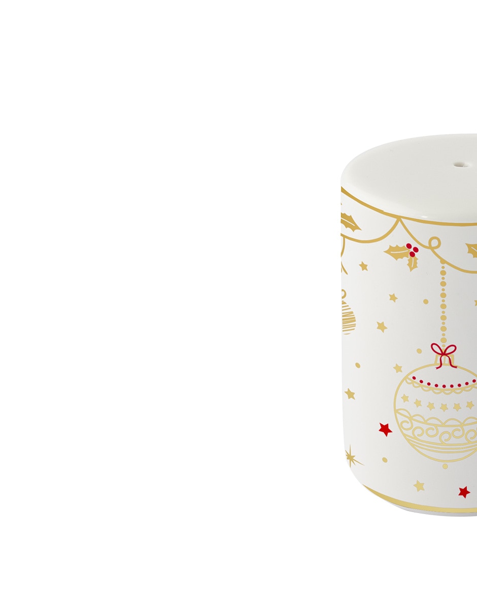 Set salero y pimentero christmas lights de porcelana 2