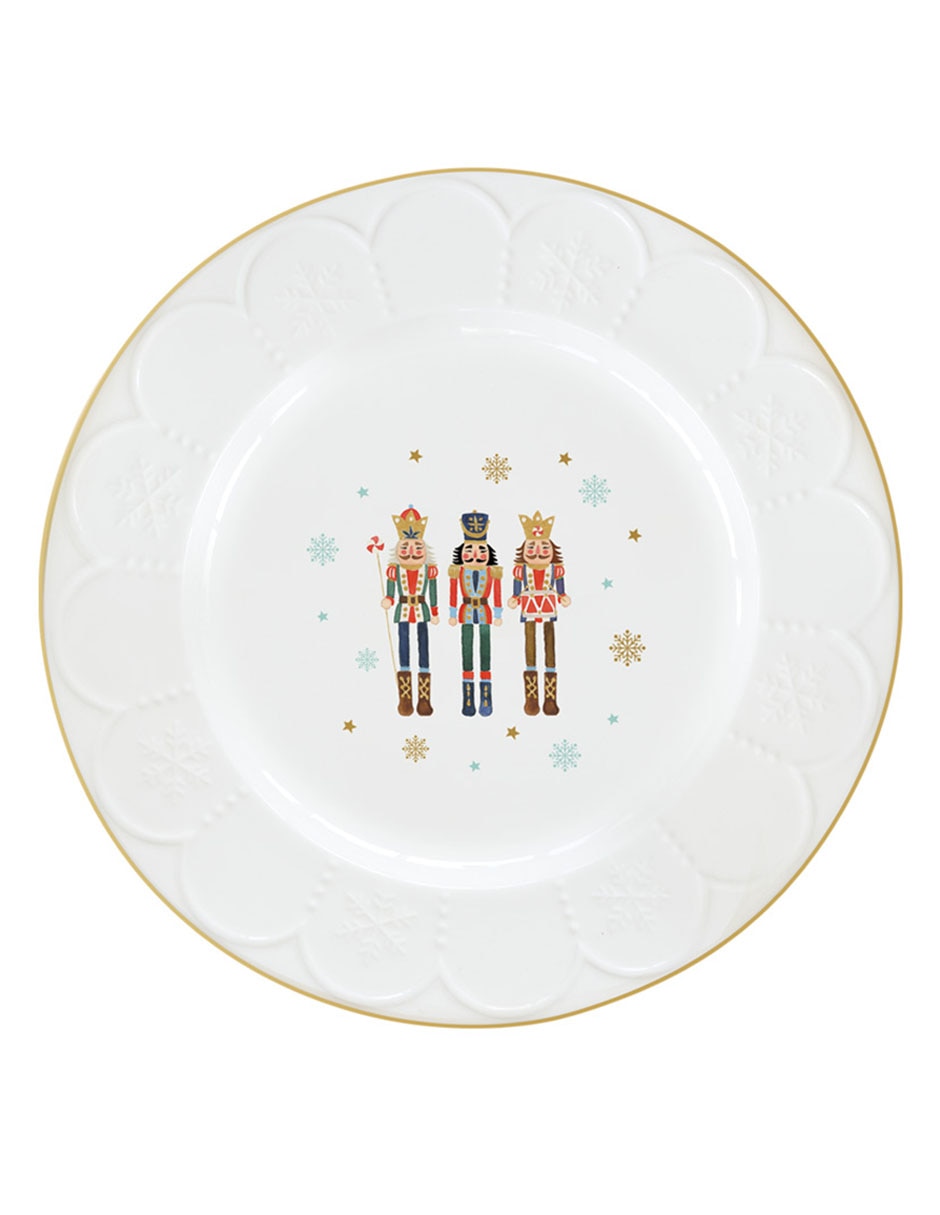 Set de platos Golden Snow de porcelana 4 piezas 3