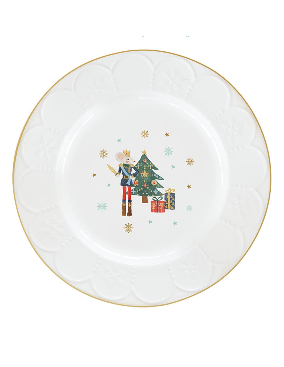 Set de platos Golden Snow de porcelana 4 piezas Set de platos Golden Snow de porcelana 4 piezas