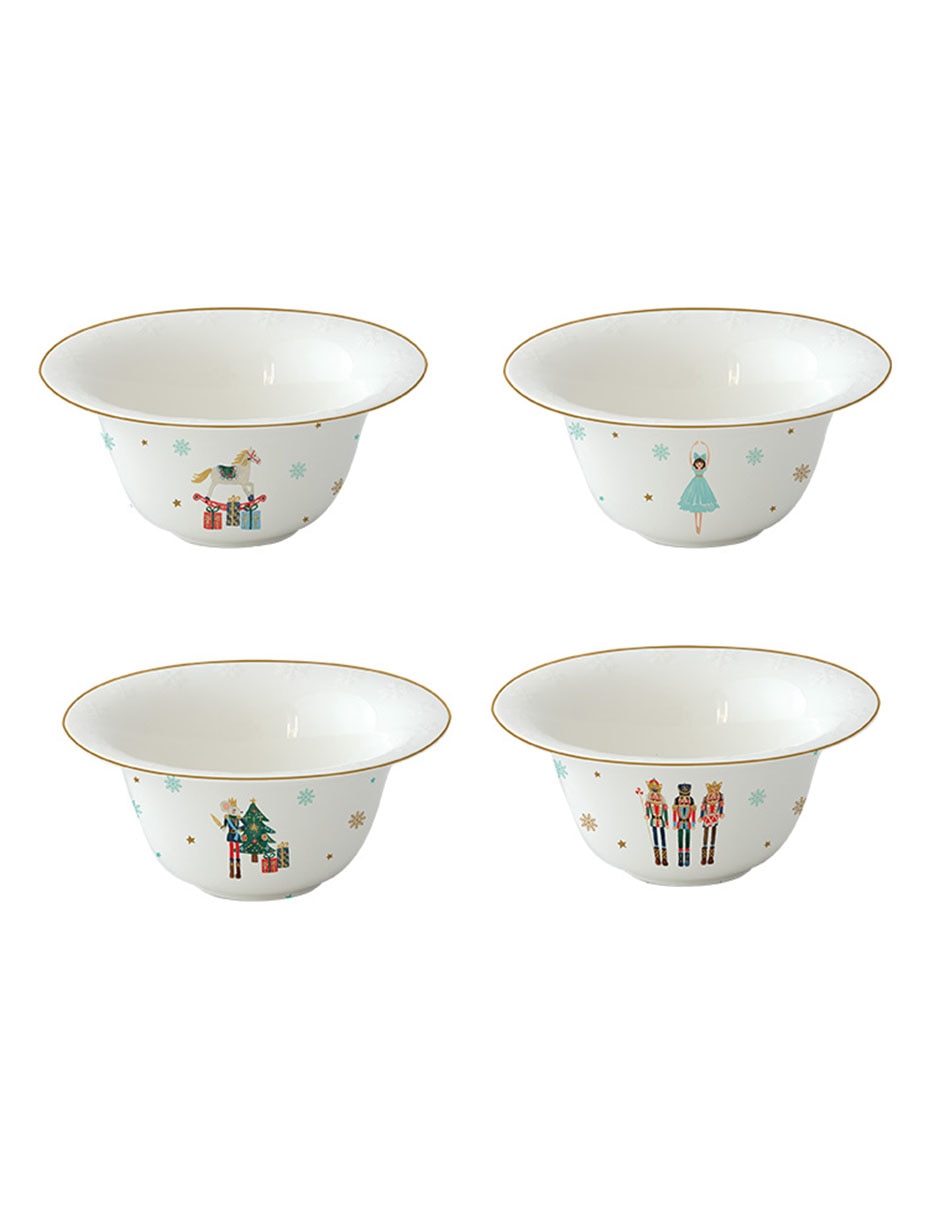 Set bowl Golden Snow 4 piezas de cerámica 1