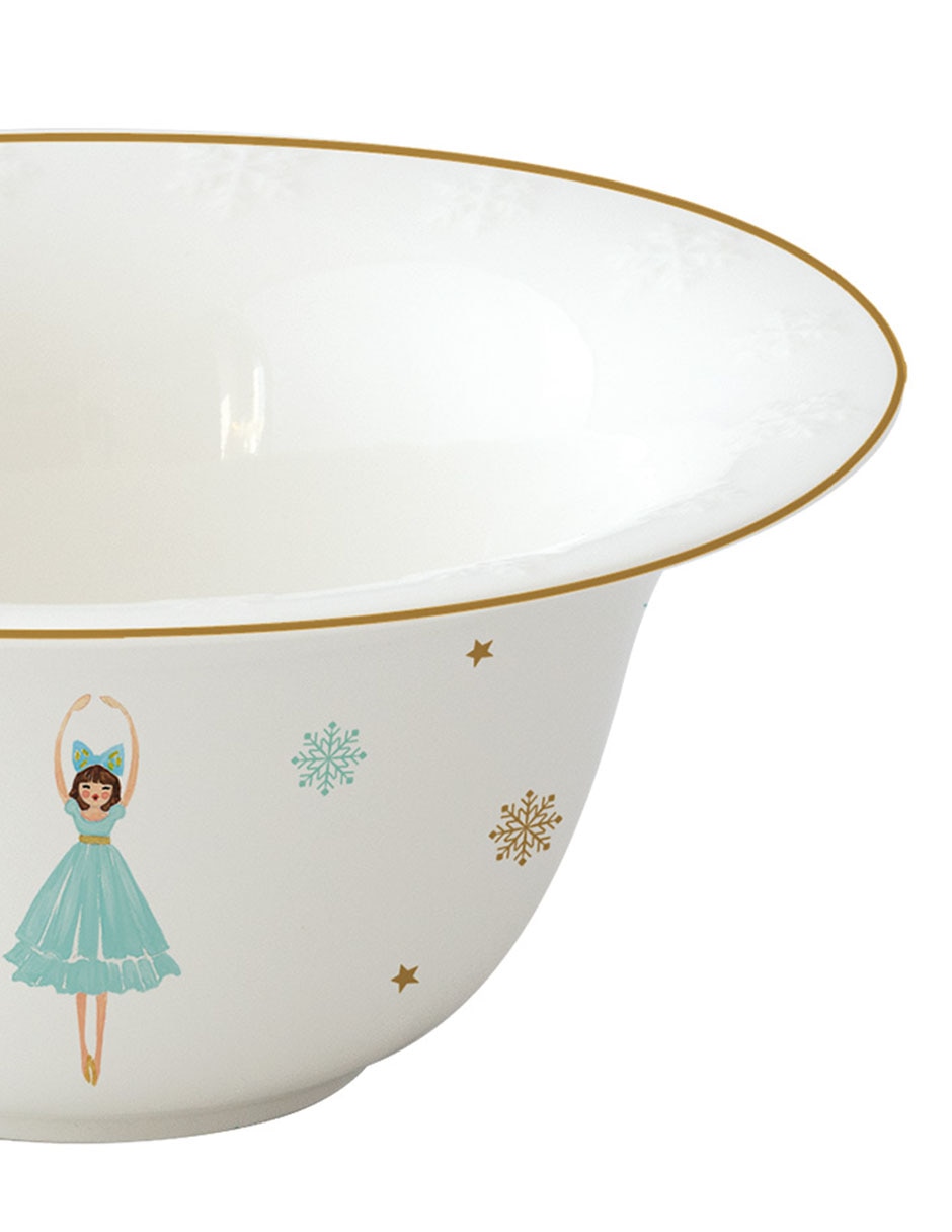 Set bowl Golden Snow 4 piezas de cerámica 7