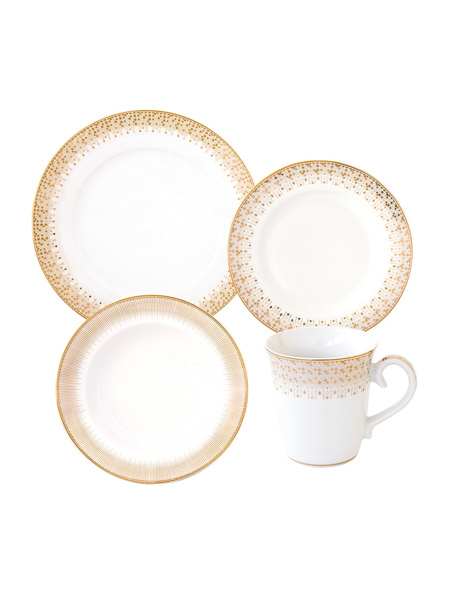Vajilla Festive de porcelana para 4 personas 1