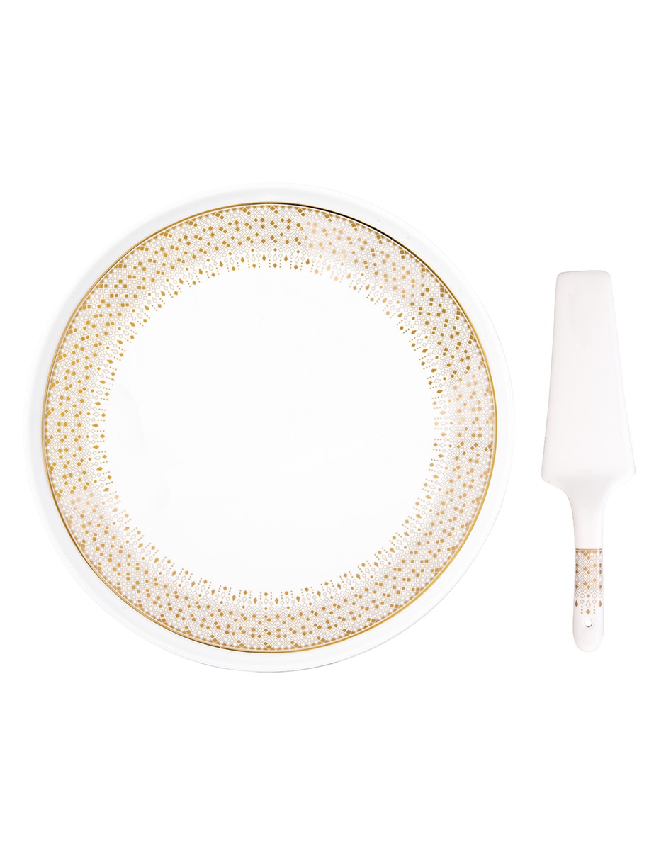 Set para pastel de porcelana 2 piezas