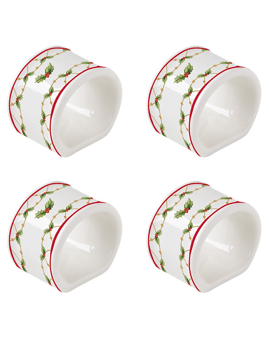 Set aro servilleta navideño 4 piezas 1