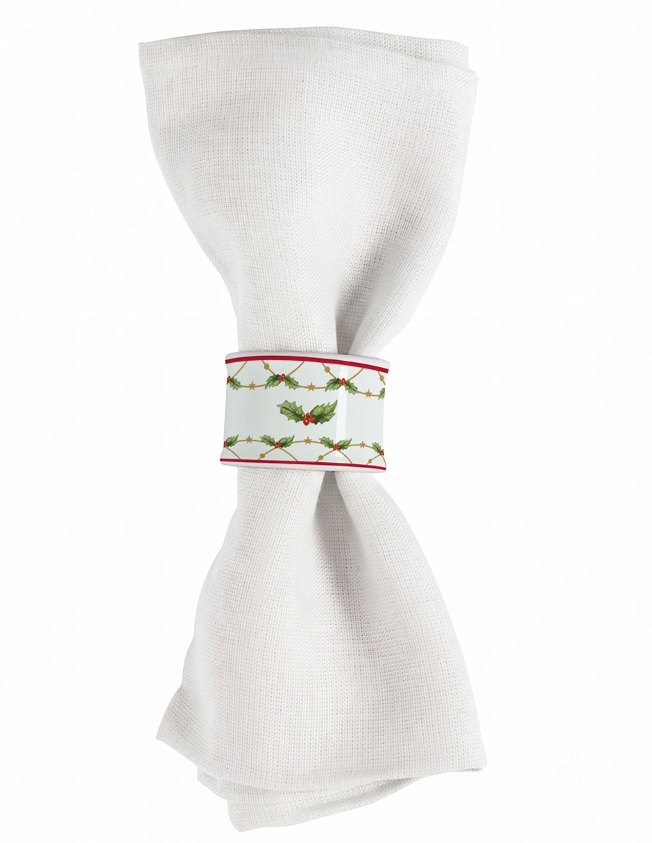 Set aro servilleta navideño 4 piezas Set aro servilleta navideño 4 piezas