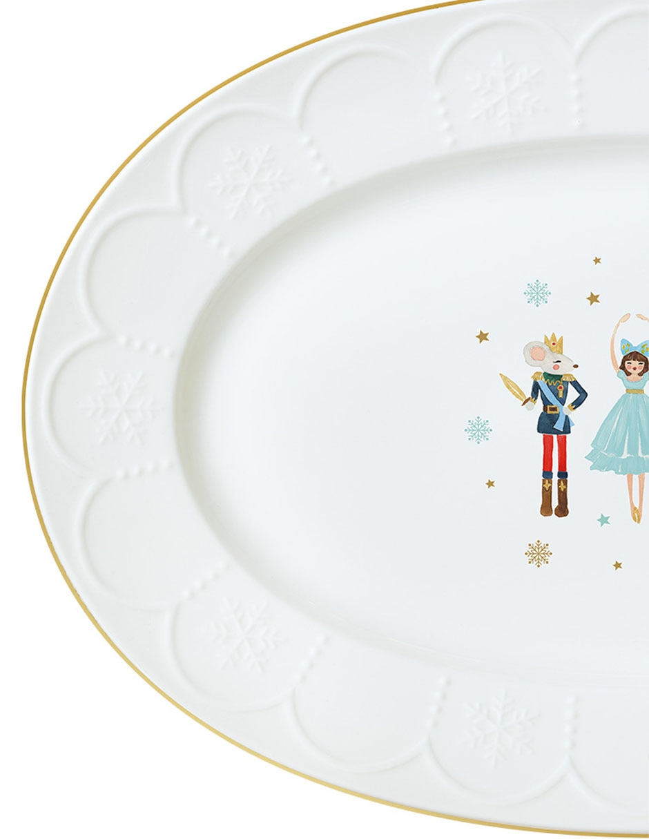 Platón golden snow de porcelana 3