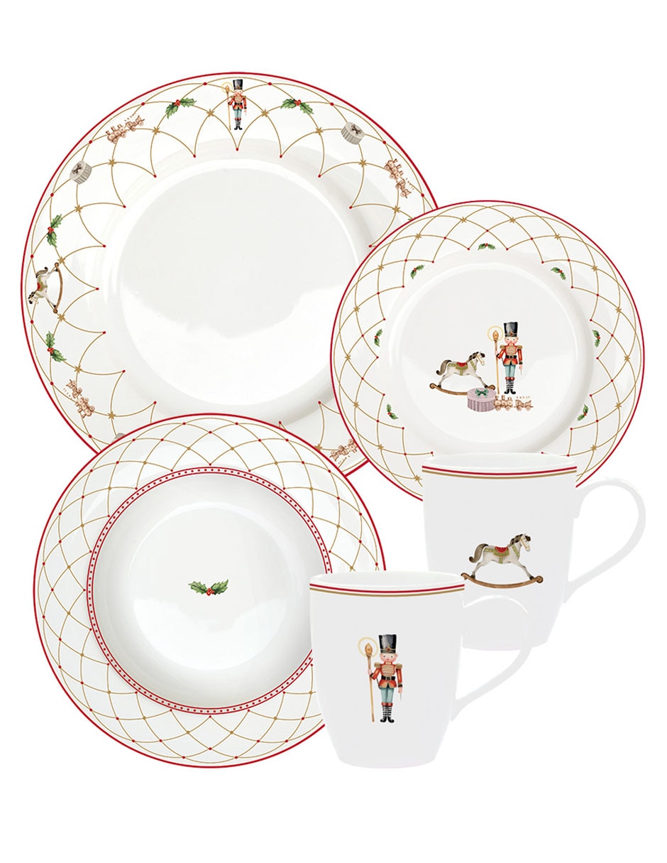 Vajilla cerrada N Narrative de porcelana para 4 personas