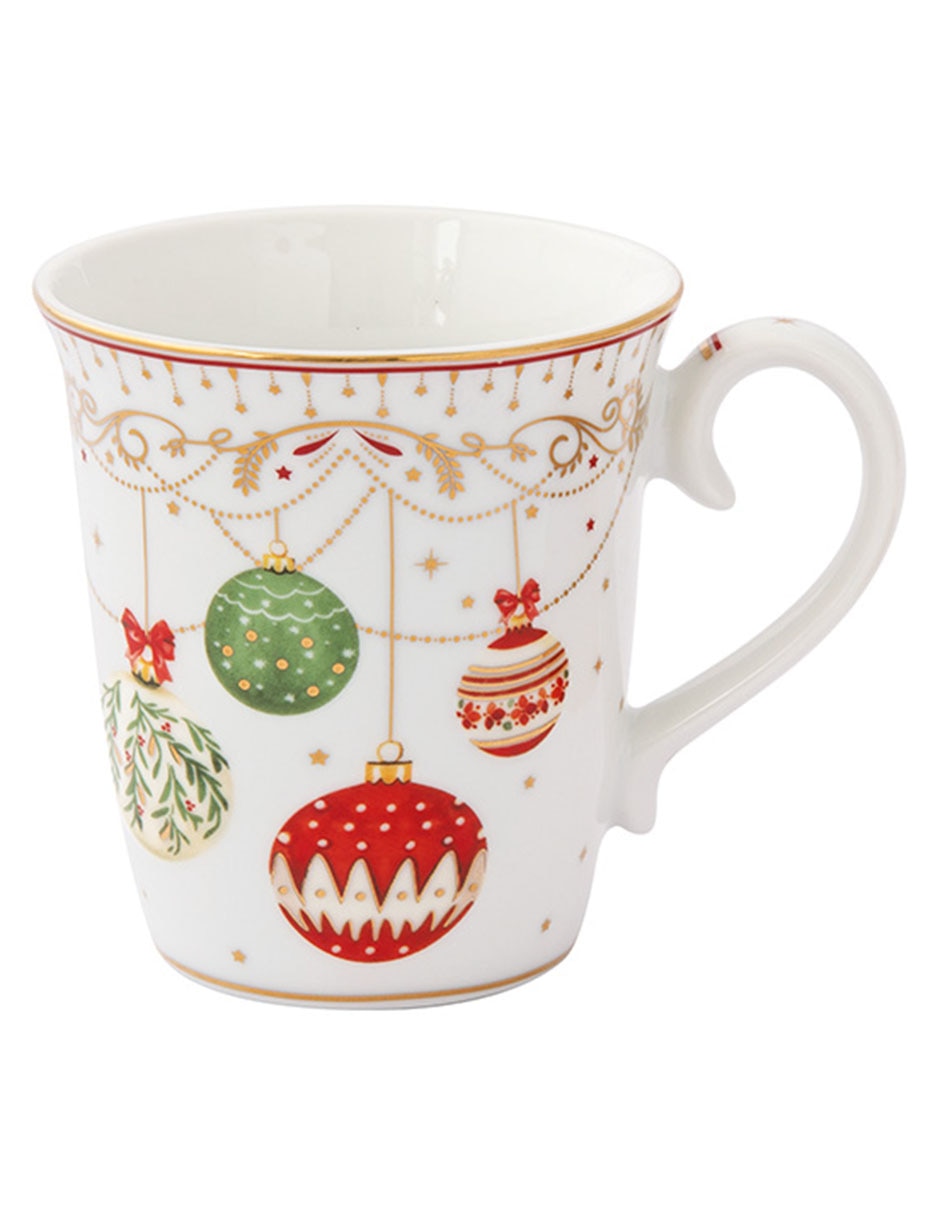 Vajilla cerrada Christmas Eve de porcelana para 4 personas