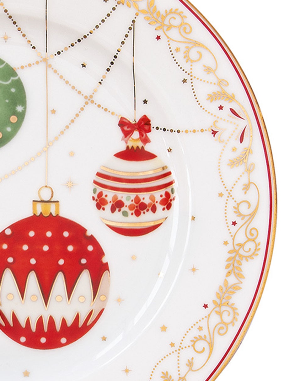 Vajilla cerrada Christmas Eve de porcelana para 4 personas 8