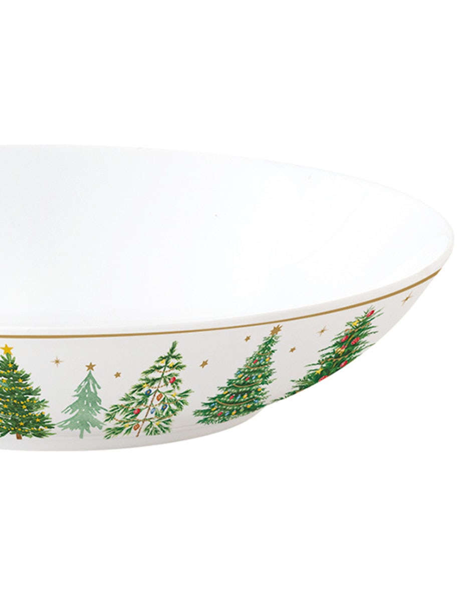 Vajilla cerrada Festive Trees de porcelana para 4 personas 8