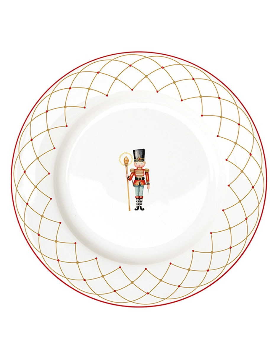Set plato para postre n narrative de porcelana 4 piezas