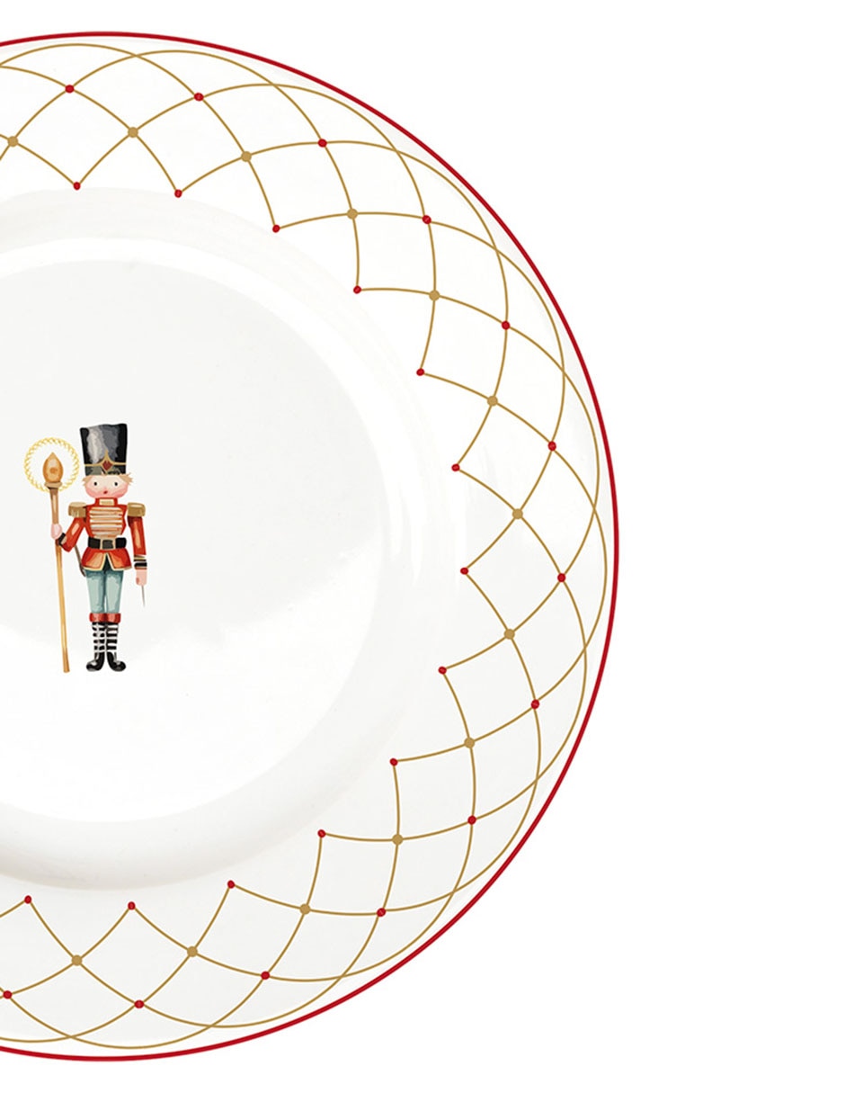 Set plato para postre n narrative de porcelana 4 piezas