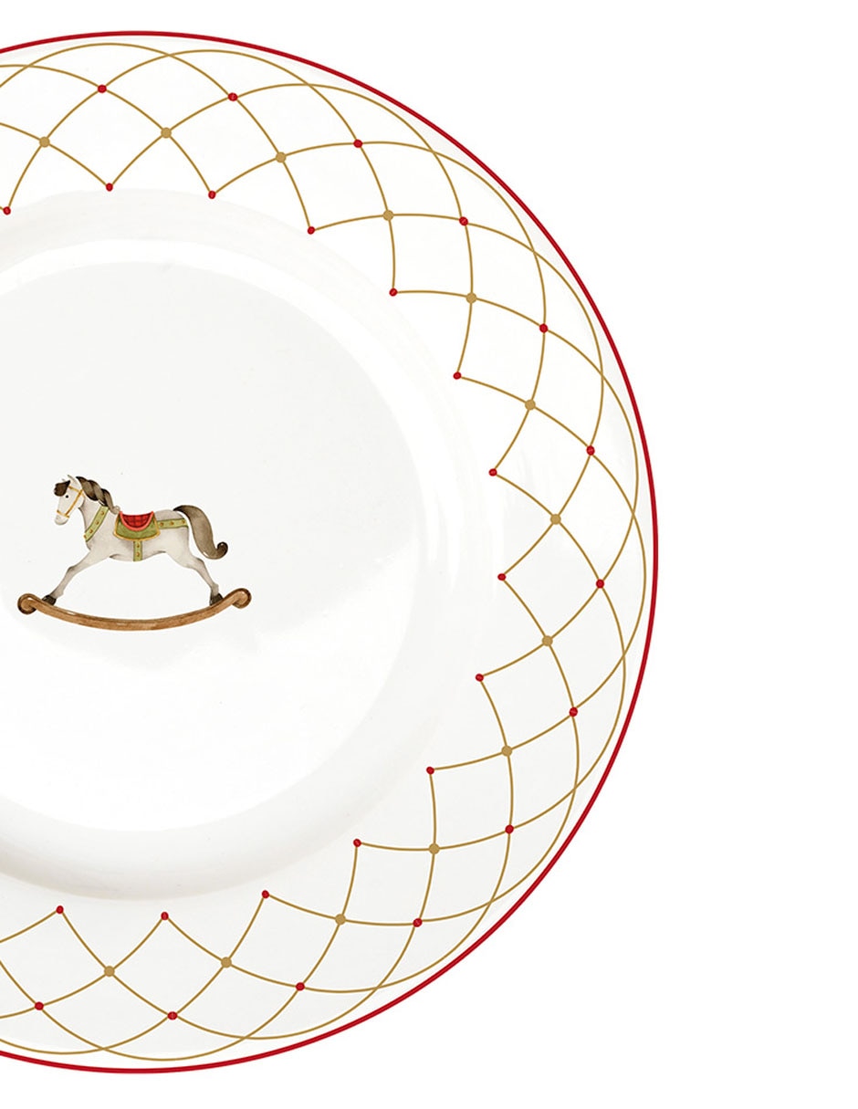 Set plato para postre n narrative de porcelana 4 piezas