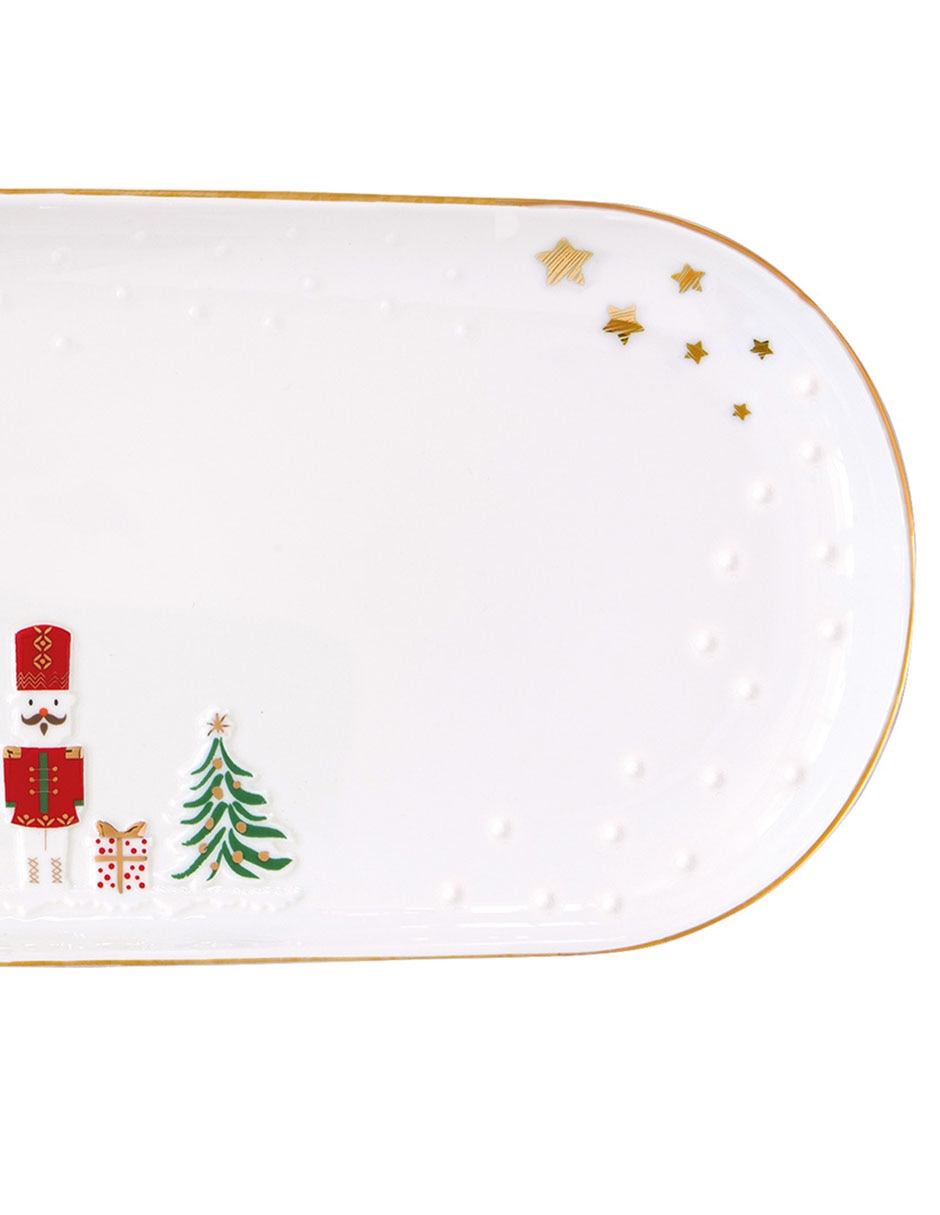 Platón a de servicio let it snow de porcelana 2