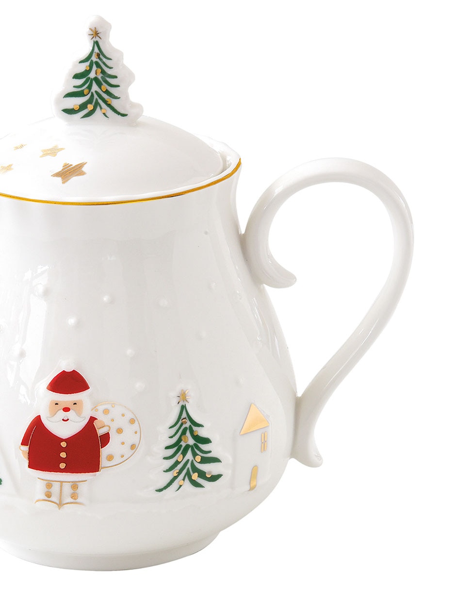 Tetera navideña de porcelana 2