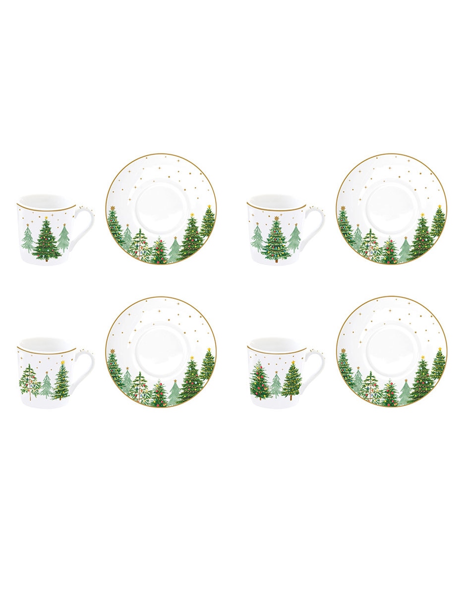 Set de tazas navideñas terno 8 piezas 1