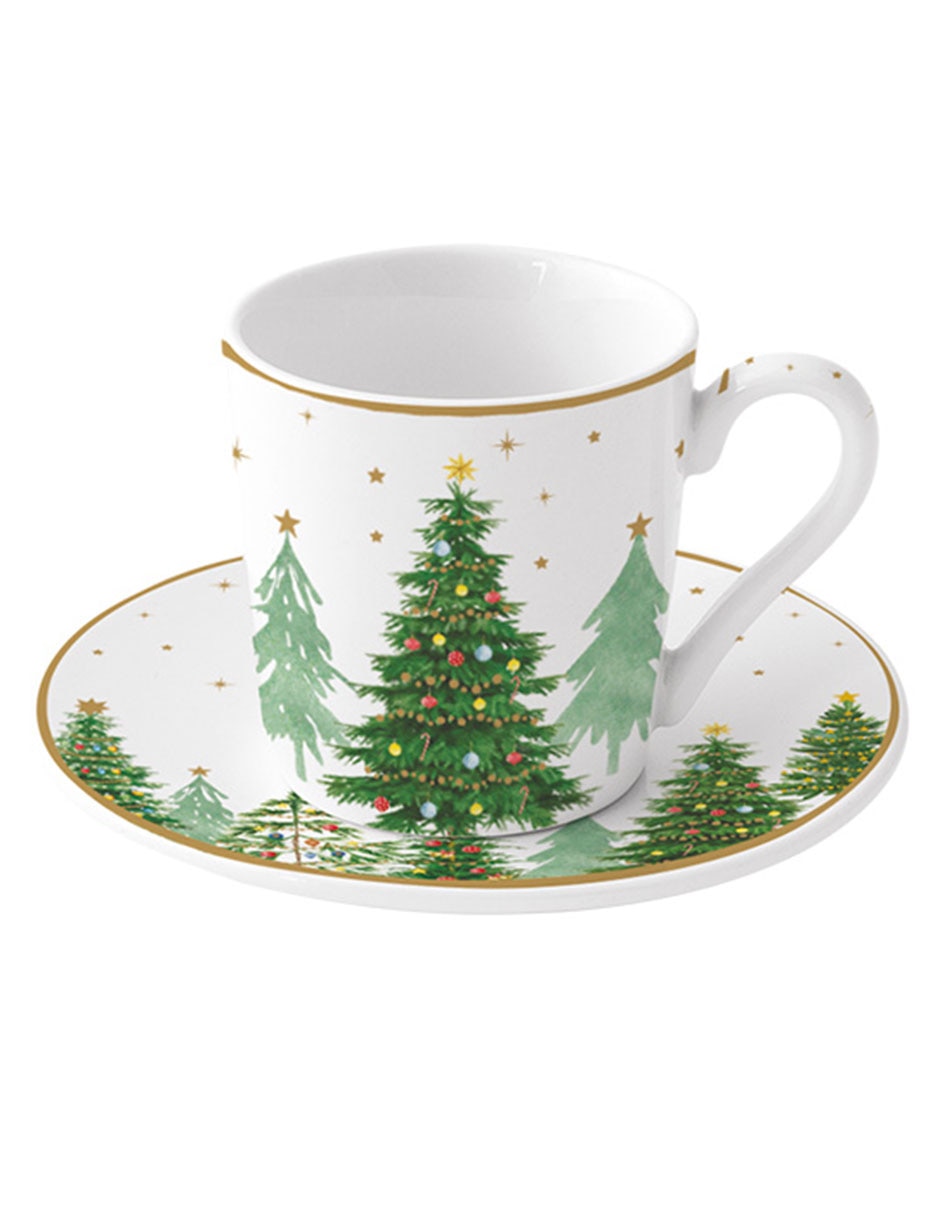 Set de tazas navideñas terno 8 piezas 2