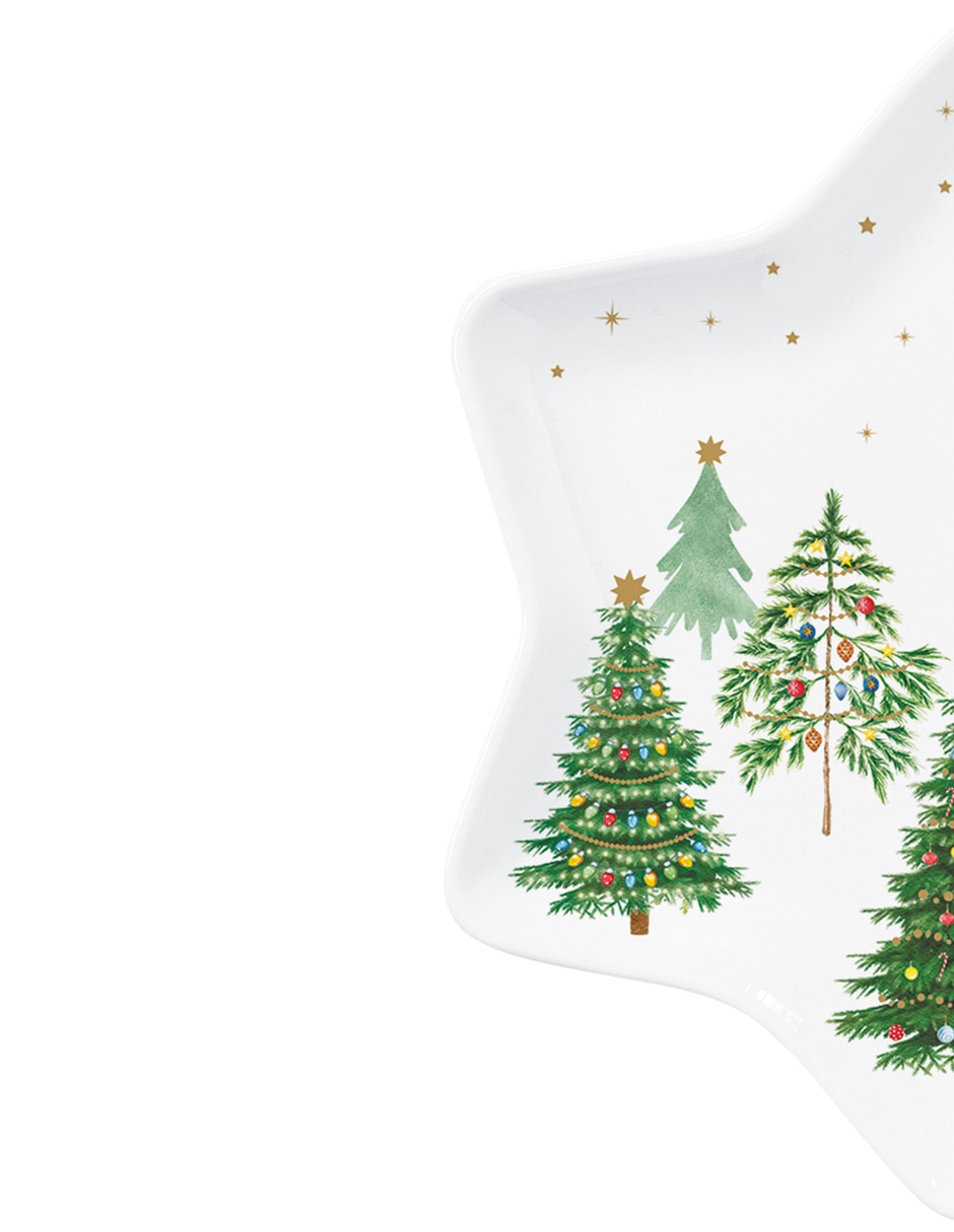 Platón Festive Trees de porcelana