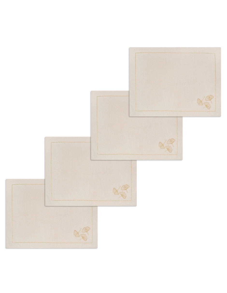 Set mantel rectangular de lino y algodón lottus