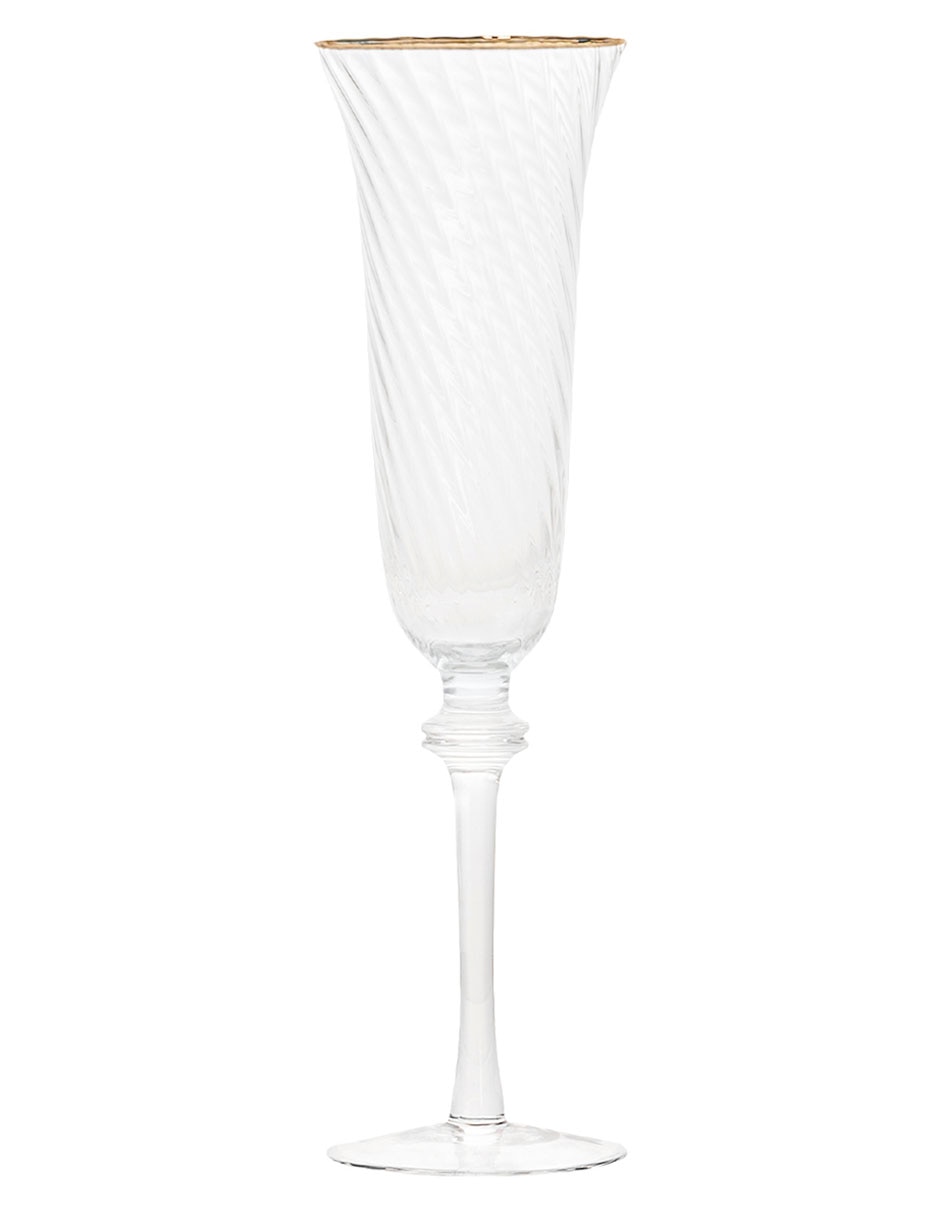 Copa flauta de vidrio soplado 1