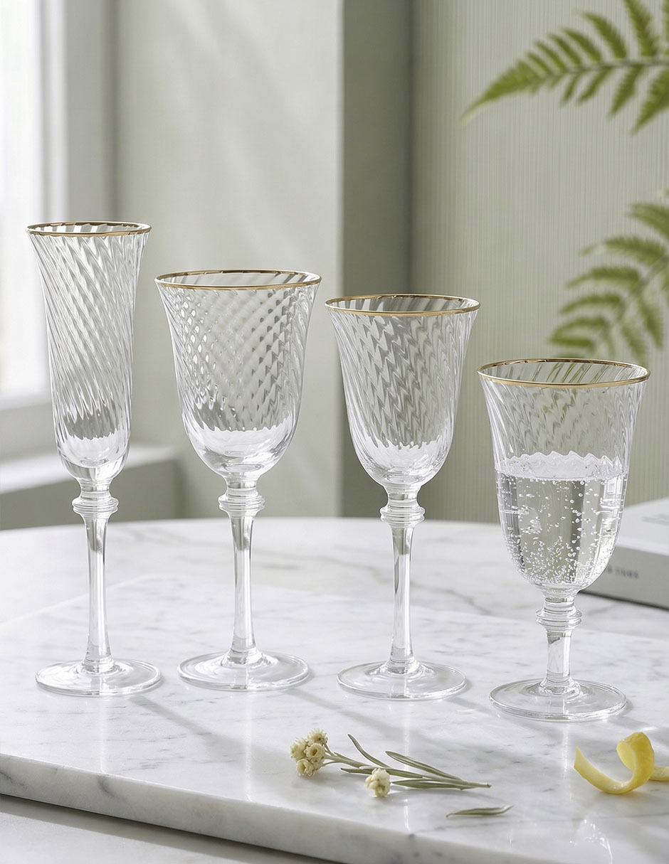 Copa para vino Cosecha de vidrio soplado