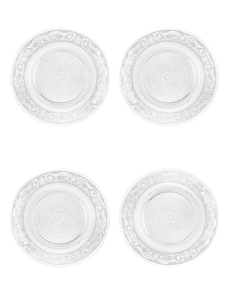 SET PLATO P/POSTRE CLARI, TRANSPARENTE 3