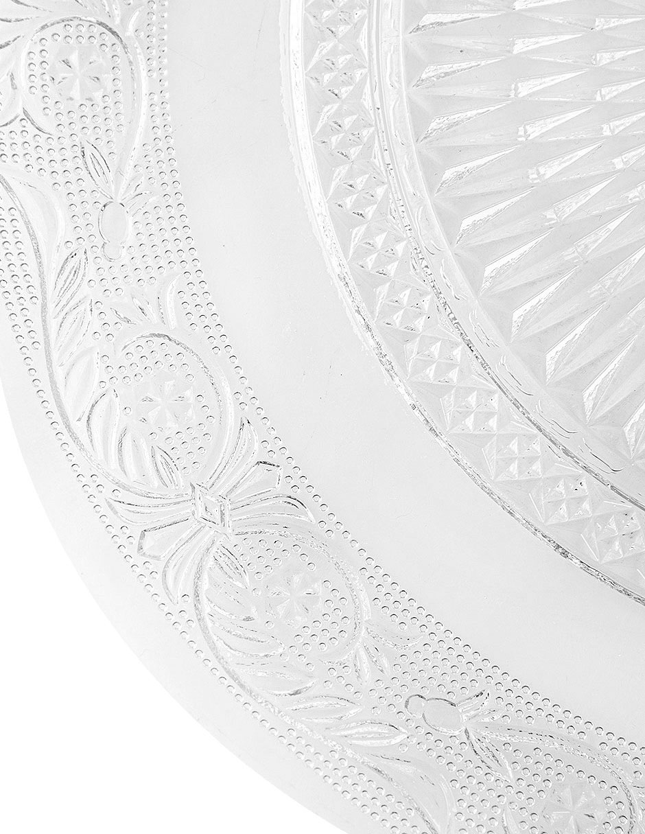 SET PLATO P/POSTRE CLARI, TRANSPARENTE 4