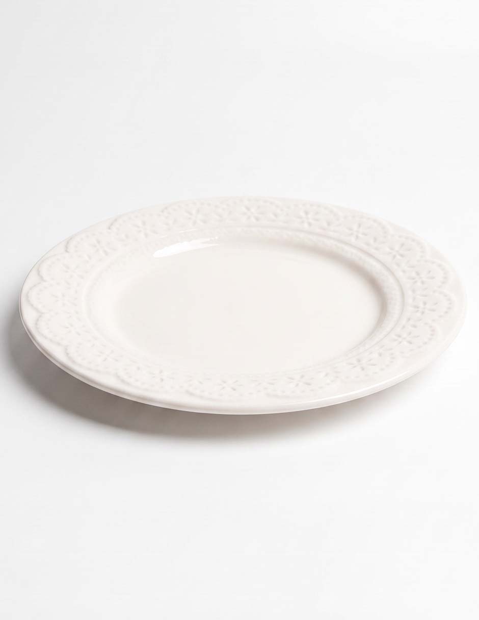Plato pan Lacy de cerámica Plato pan Lacy de cerámica