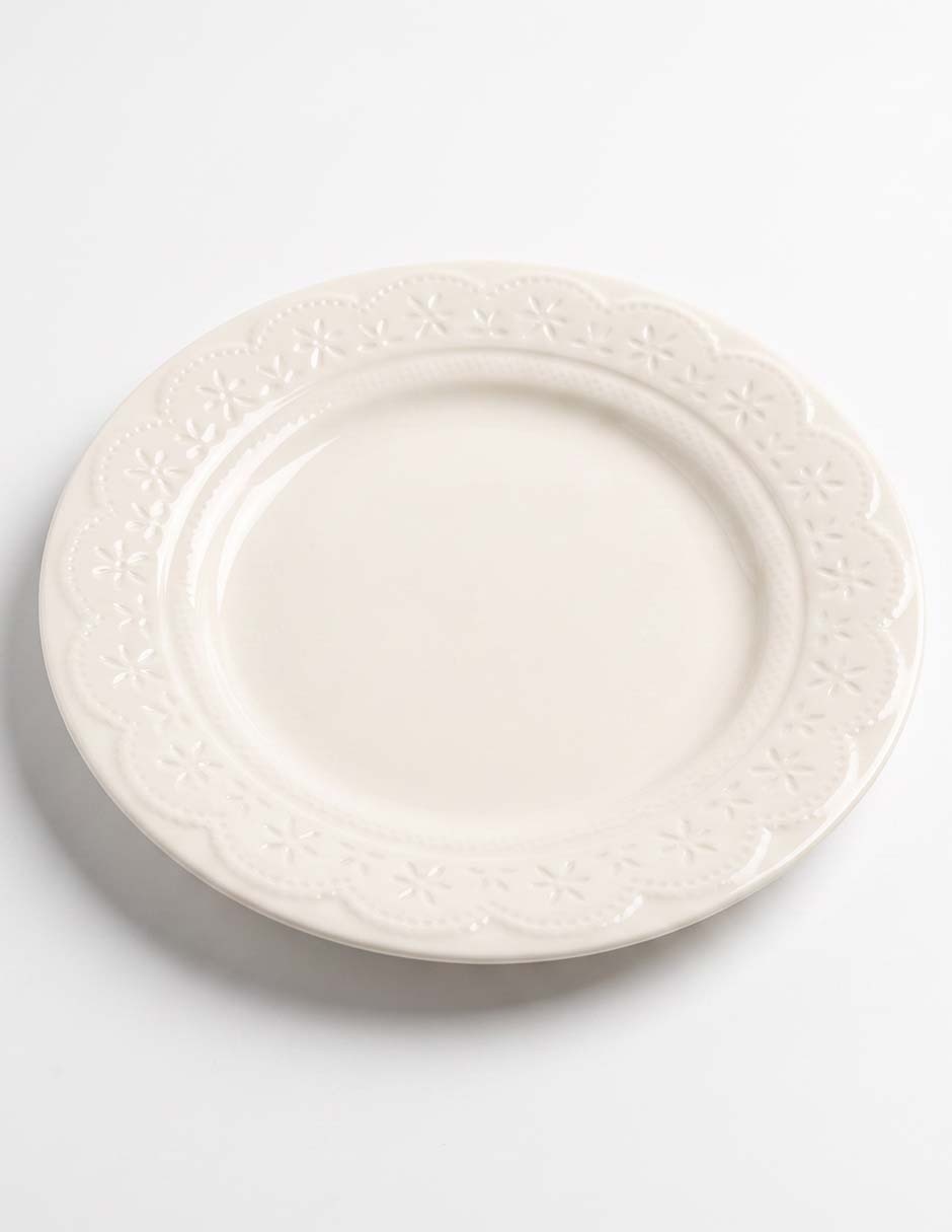 Plato trinche Lacy de porcelana 3