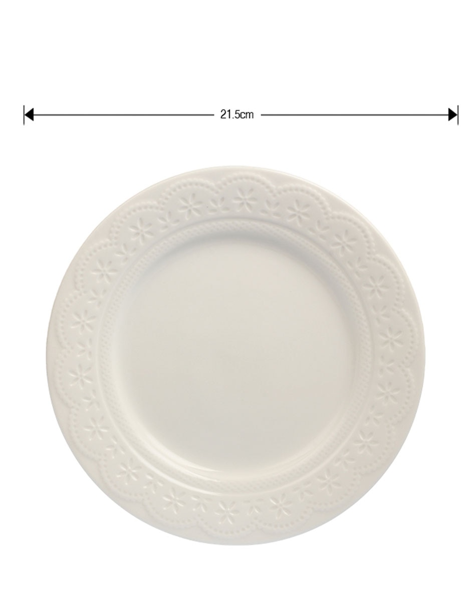 Plato trinche Lacy de porcelana 5