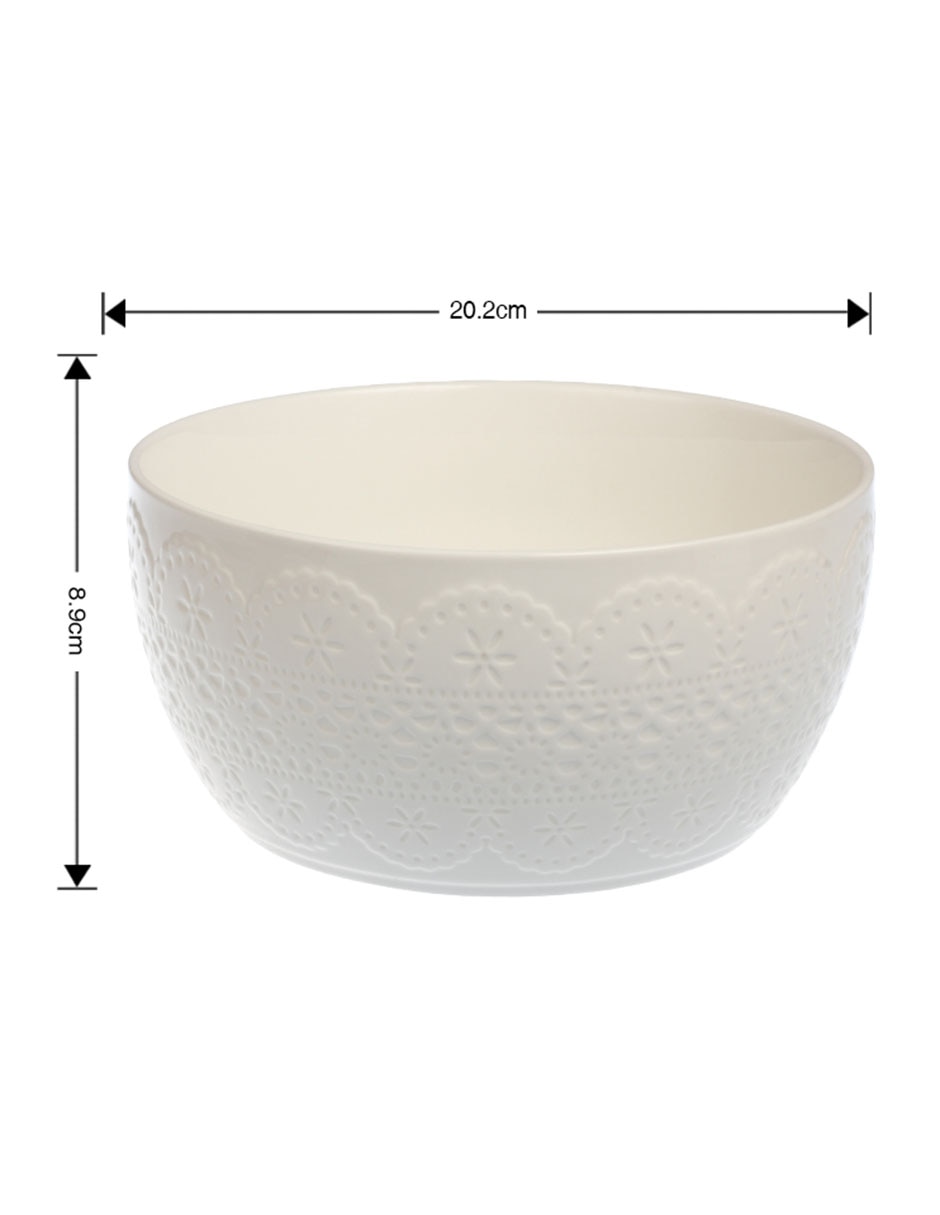 Ensaladera ensaladera lacy de porcelana 5