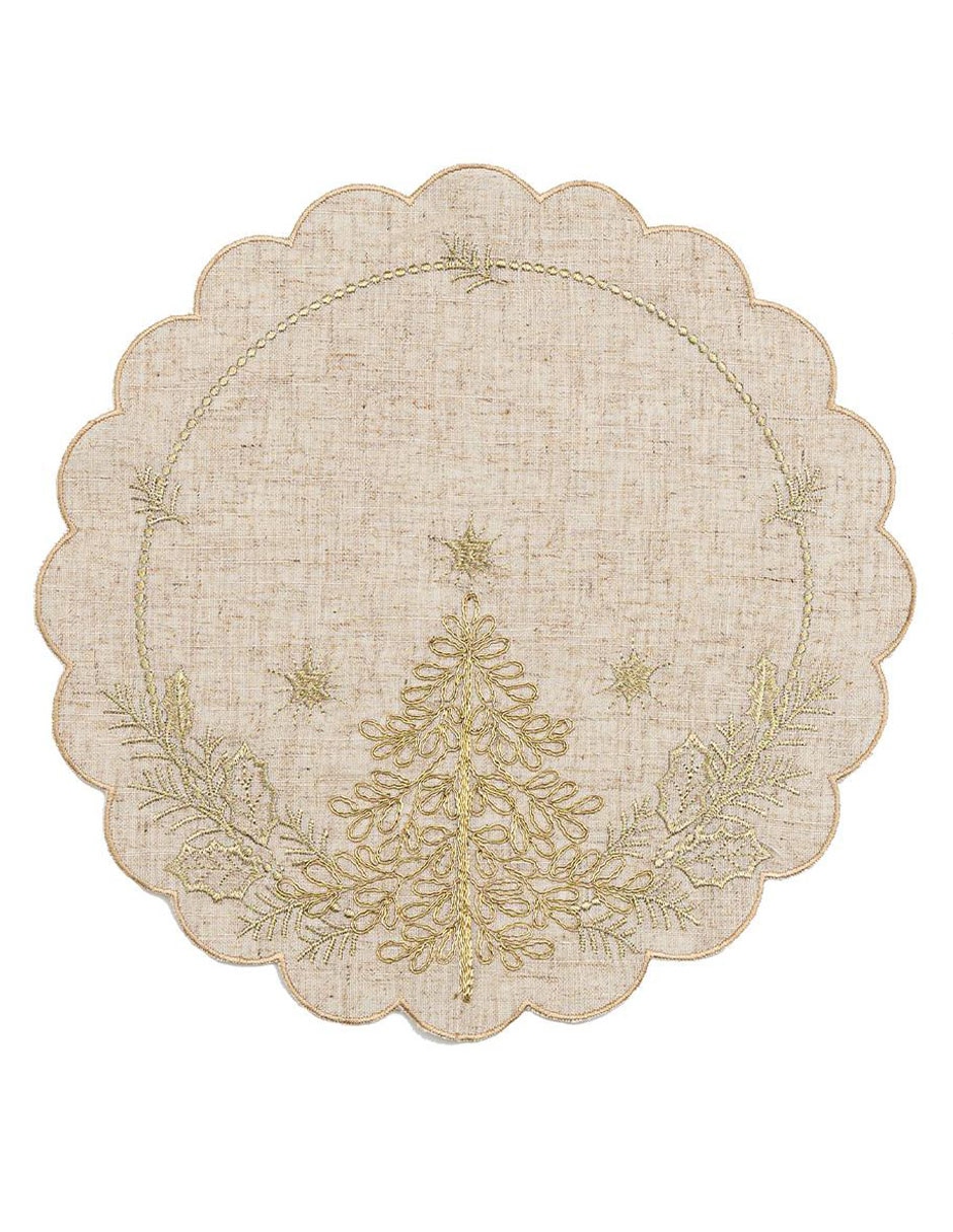 Mantel redondo de lino kšstlich 1