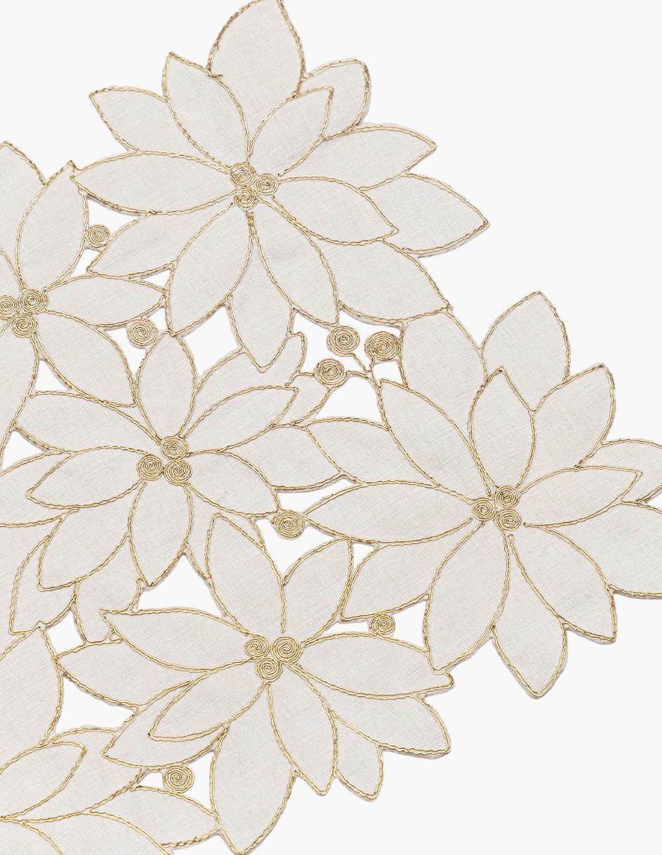 Camino de mesa rectangular Poinsettia