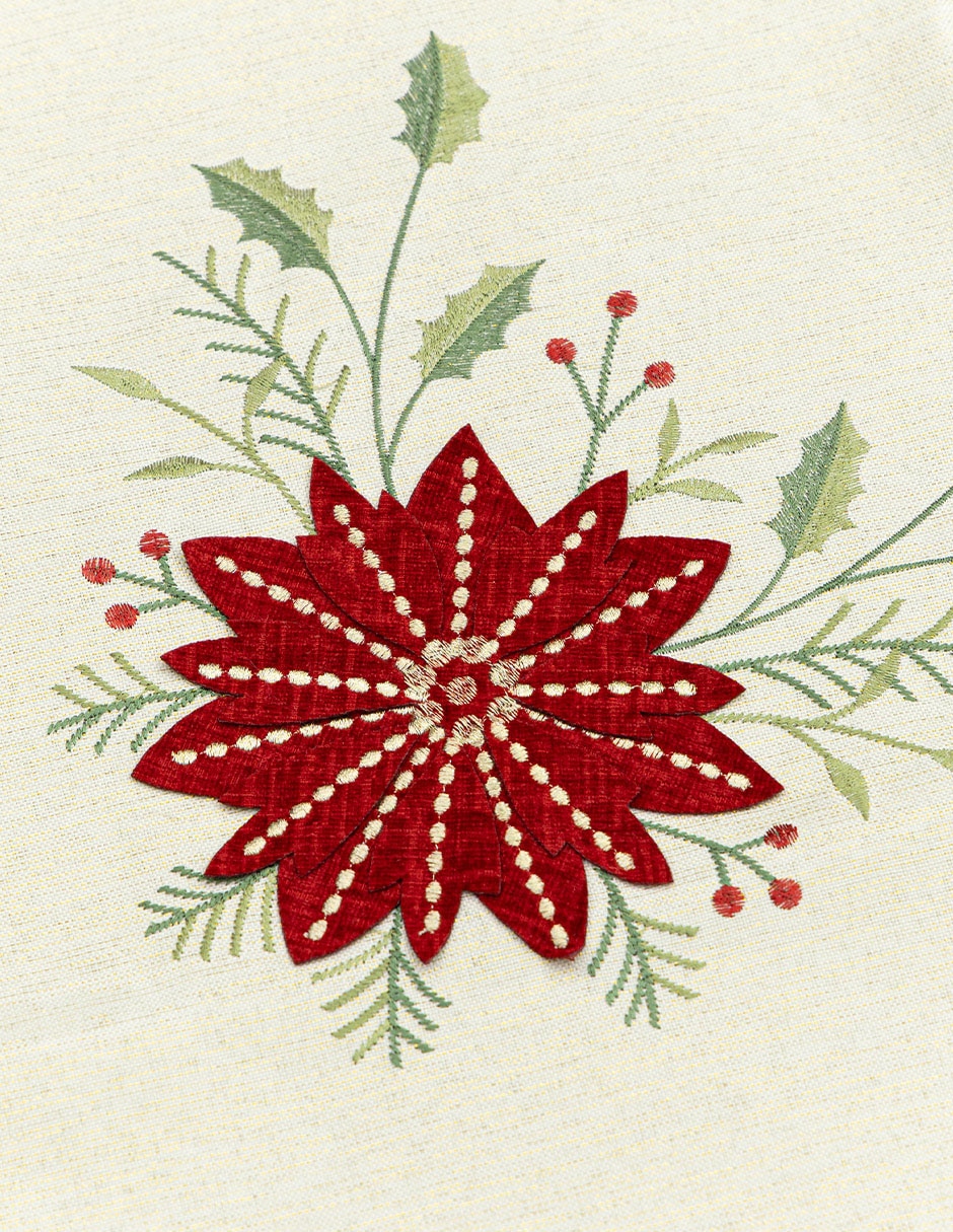 Mantel rectangular Nochebuena clásica