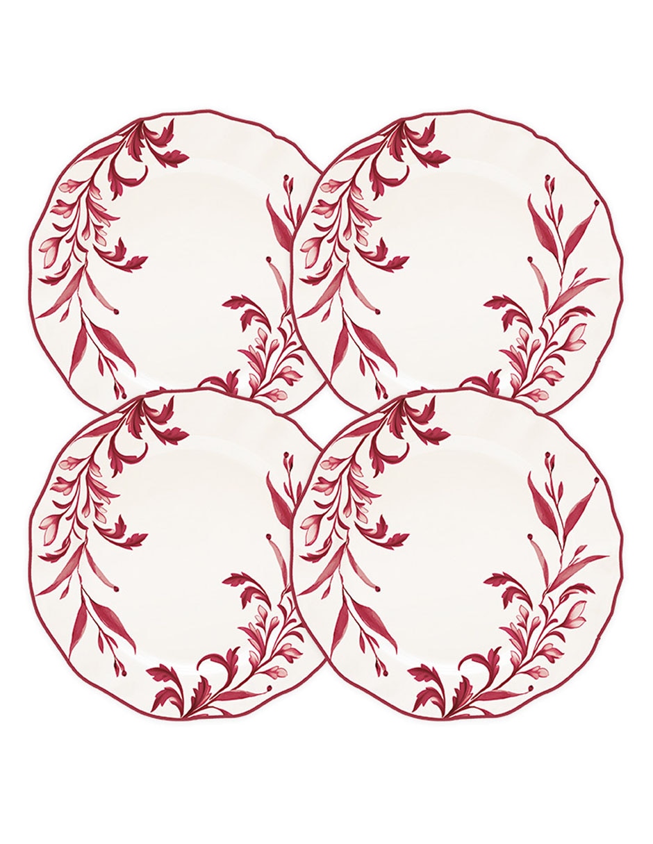 Set platos de porcelana 4 piezas 1