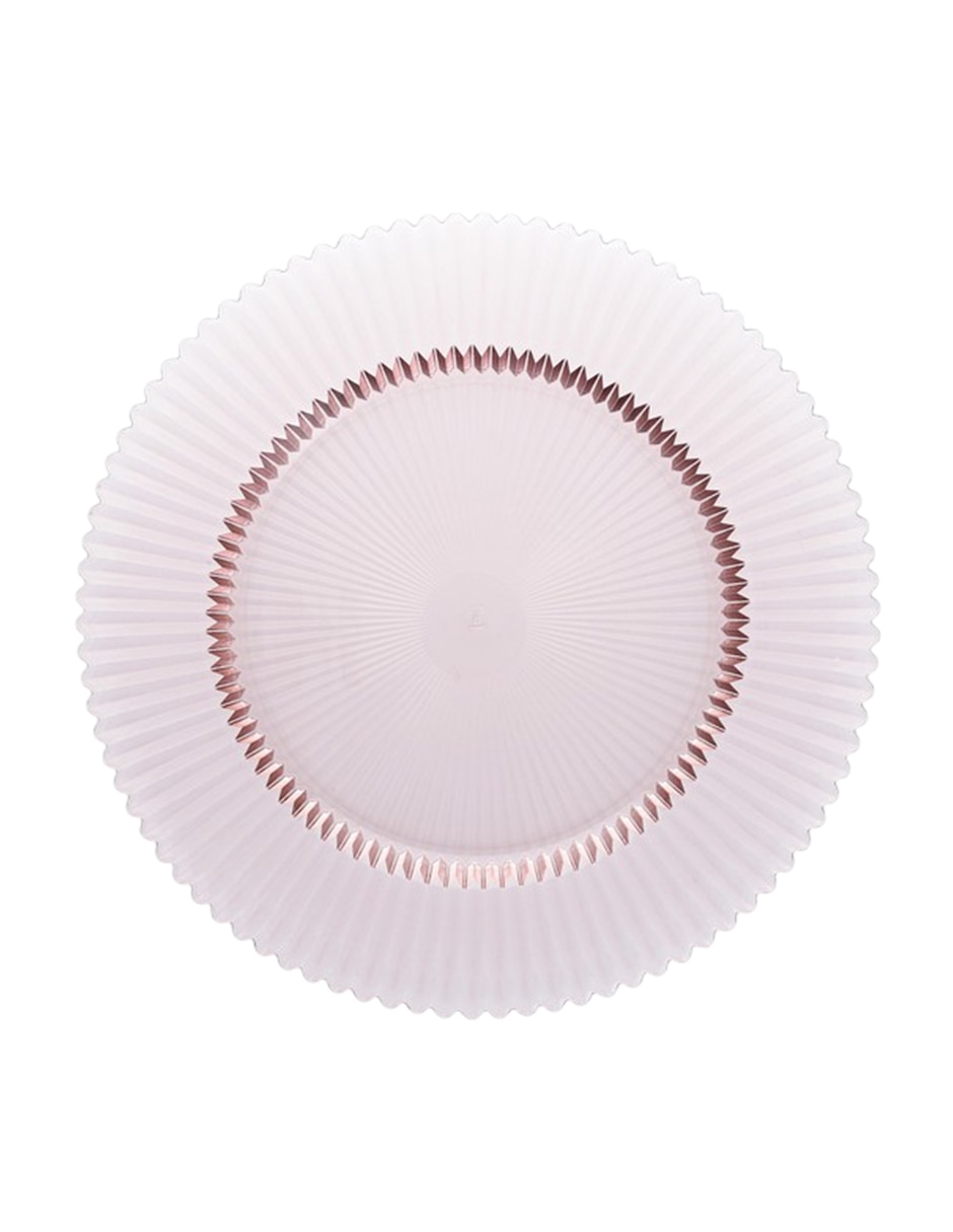 Plato trinche archie rosa de vidrio 1 pieza 1