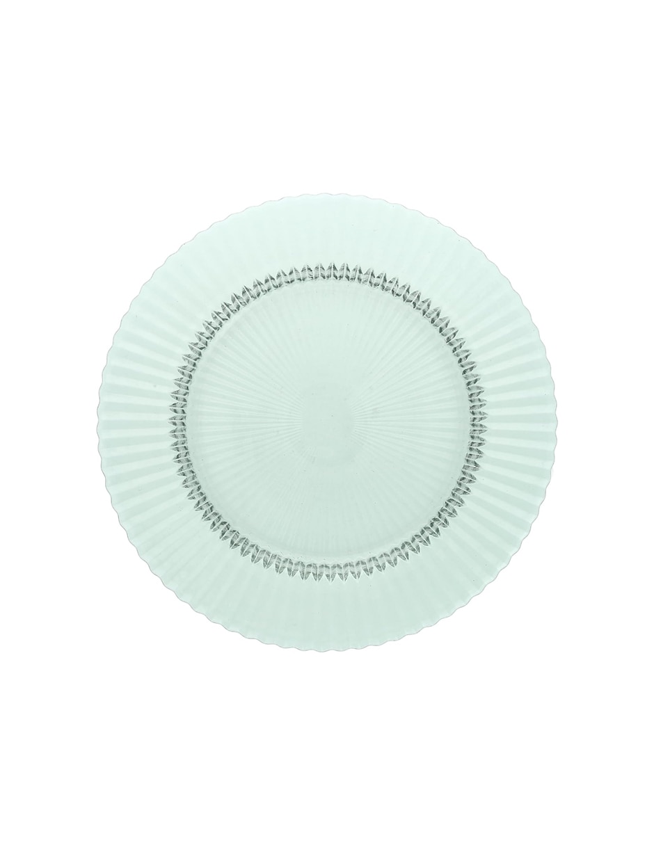 Plato ensalada archie verde de vidrio 1 pieza