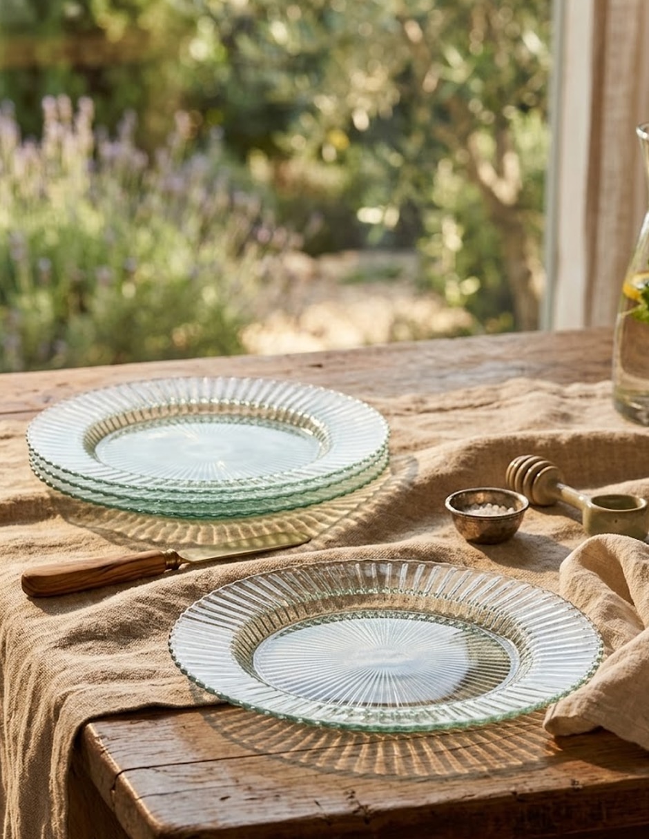 Plato trinche archie verde de vidrio 1 pieza 3