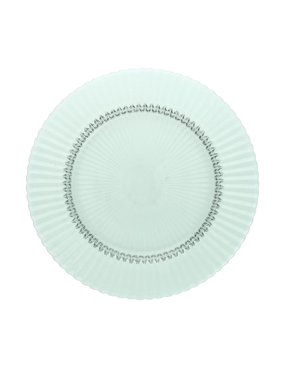 Plato trinche archie verde de vidrio 1 pieza