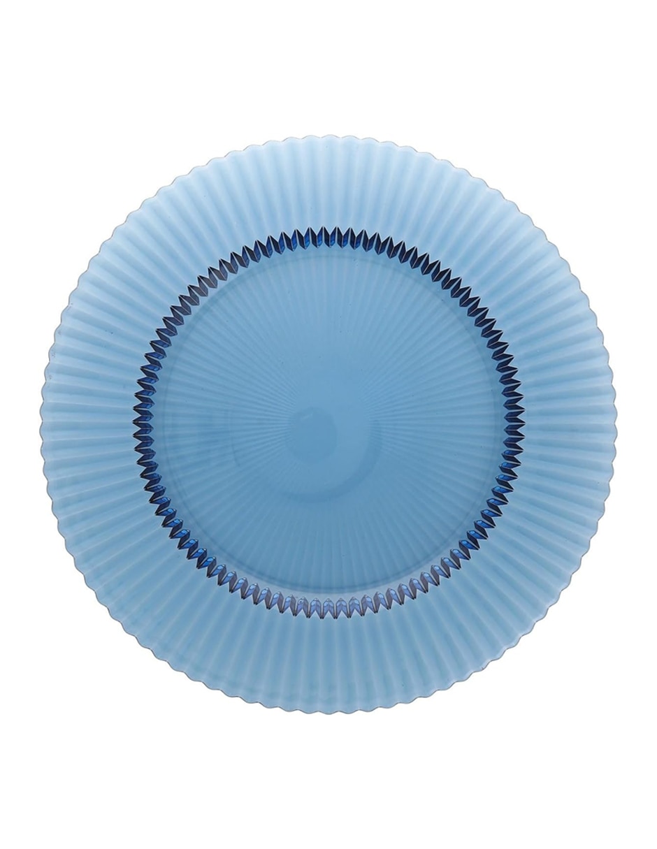 Plato trinche archie azul de vidrio 1 pieza