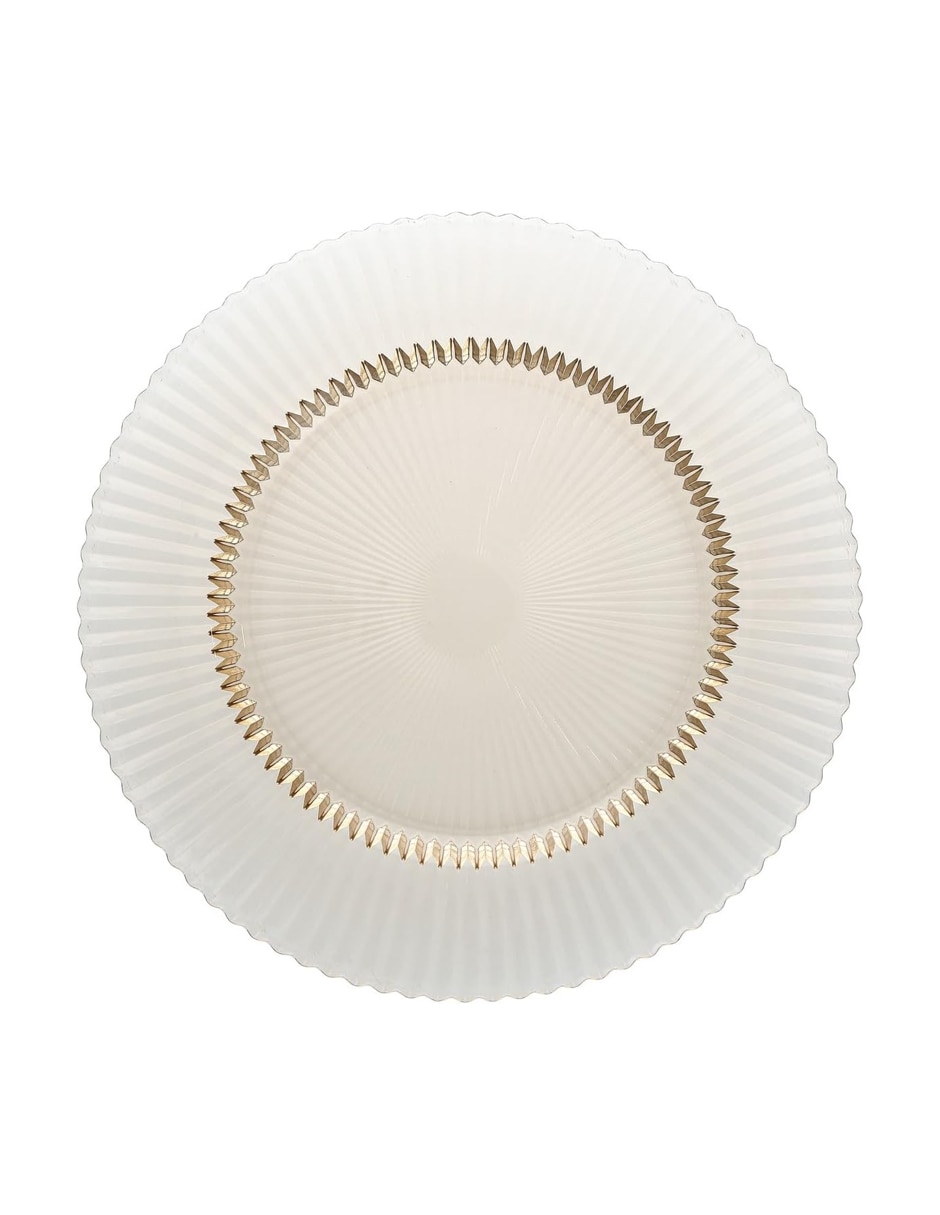 Plato trinche archie dorado de vidrio 1 pieza 1