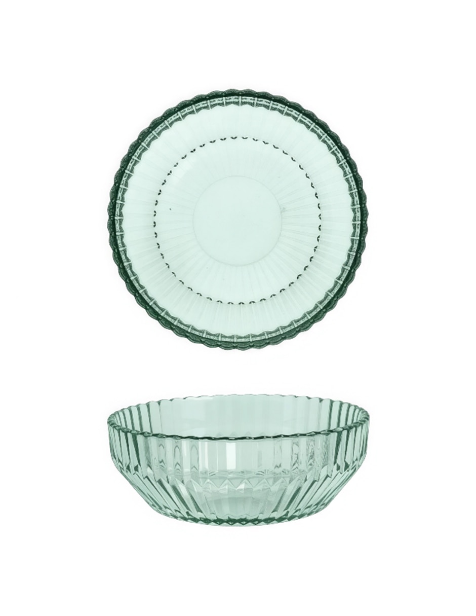 Bowl fortessa archie verde 1 pieza de vidrio