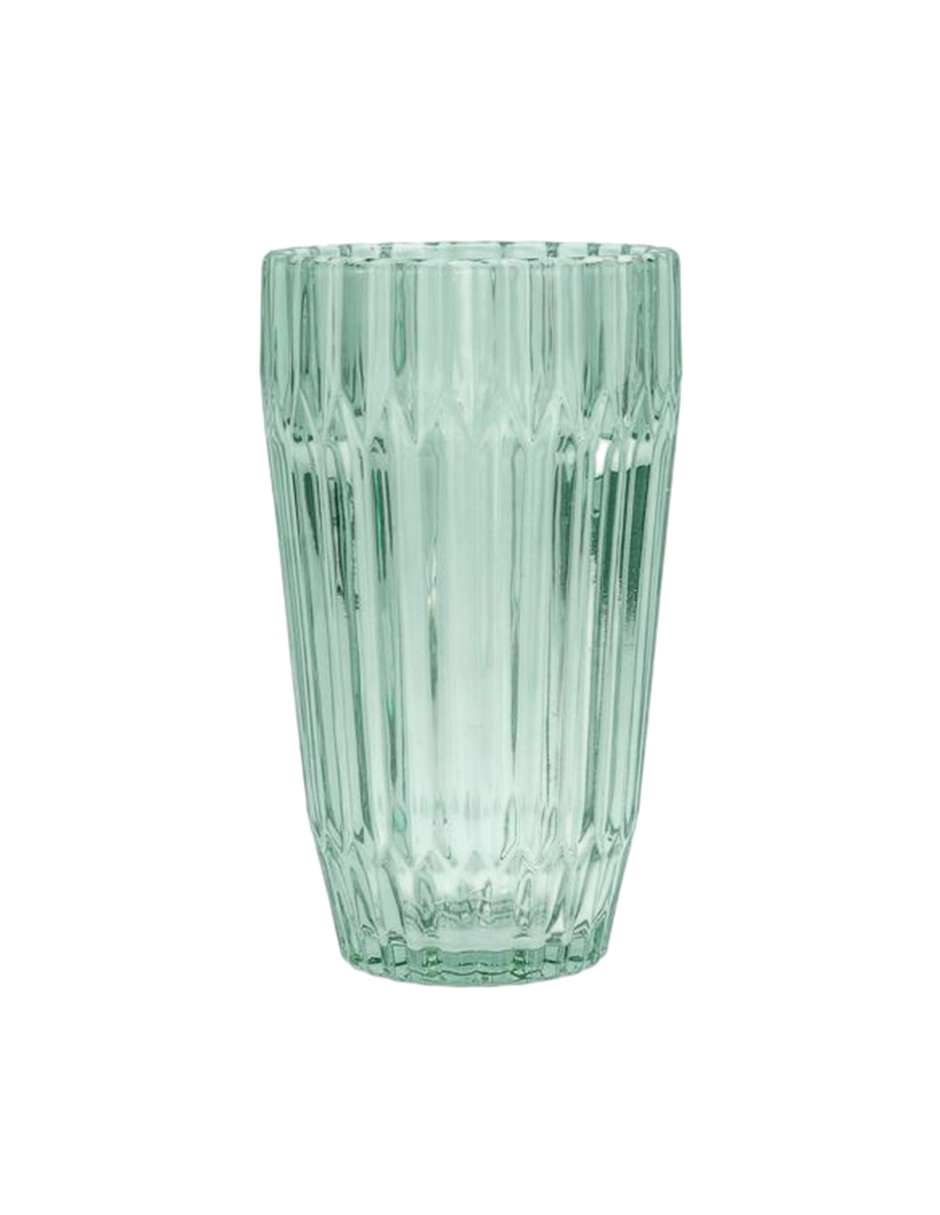 Vaso cooler archie verde de vidrio con 1 pieza