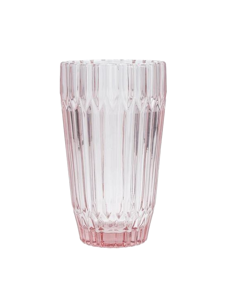 Vaso cooler archie rosa de vidrio con 1 pieza 1