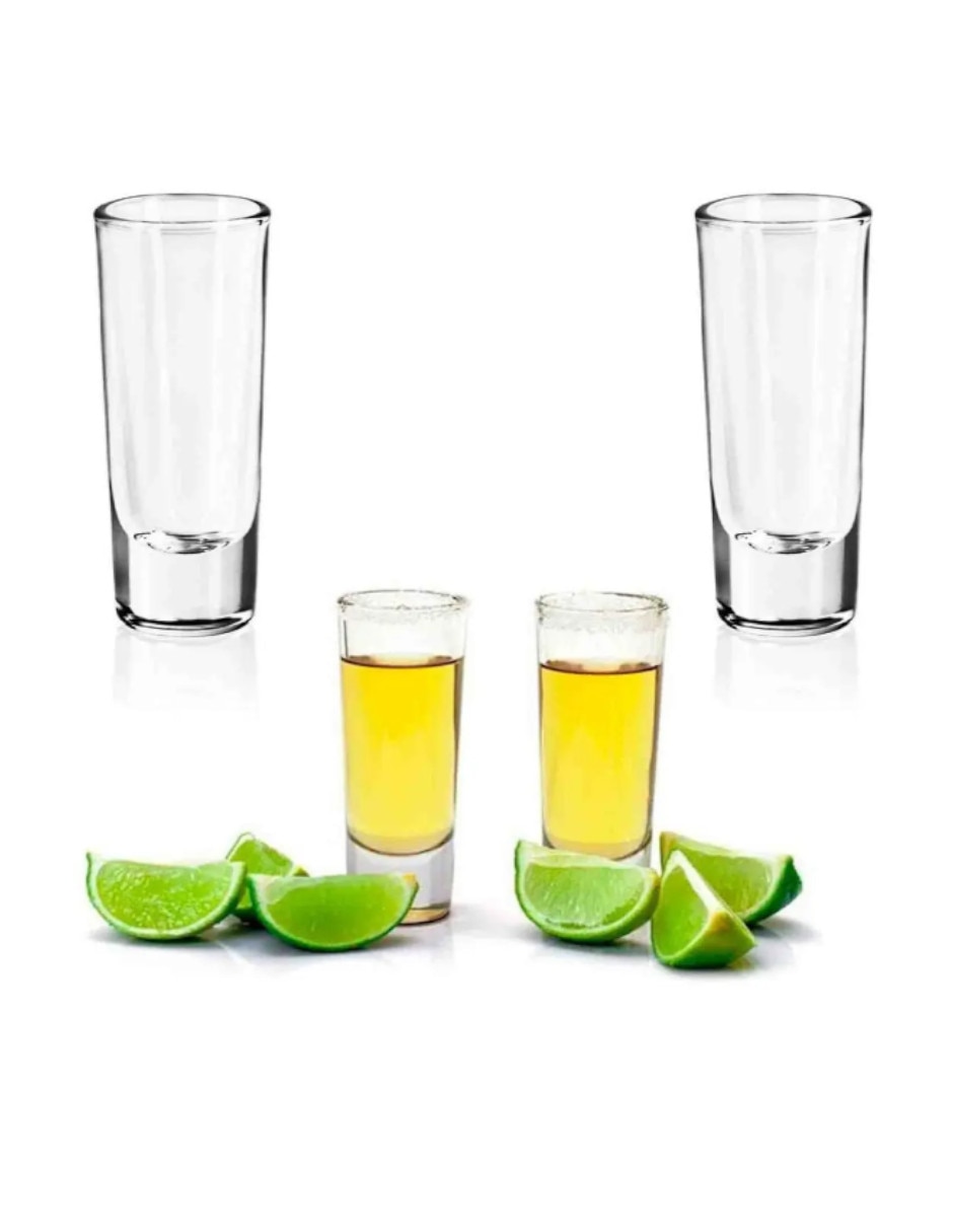 Set de vasos tequileros Bar Y Vino de vidrio con 24 piezas Set de vasos tequileros Bar Y Vino de vidrio con 24 piezas